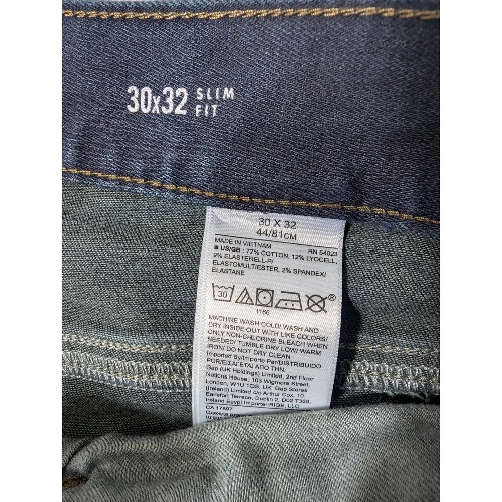 Banana‎ Republic Traveler Jeans Mens 30/32 Dark Blue Slim Fit Stretch